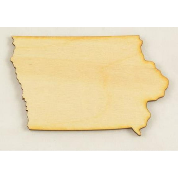 Iowa State Cutout Size:Large 23.5" x 15.25" 1 Pc Thickness:1/4" Baltic Birch Plywood