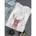 thumbnail image 3 of Beautiful Deer Watercolor Sketch T-Shirt Women -Image by Shutterstock, Female Large, 3 of 4