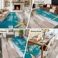 thumbnail image 6 of 8x10 Area Rugs for Living Room, Turquoise Beach Summer Non Slip Area Rugs for Kitchen Bedroom Entryway, Starfish Coastal Gradient Washable Carpet Runner Rug Floor Mats for Bedroom Home Decor, 6 of 9