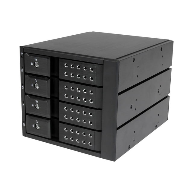 StarTech.com 4-Bay Mobile Rack Backplane - Trayless Hot Swap Mobile Rack Backplane for 3.5 Po SAS II/SATA III - 6 Gbps HDD (HSB4SATSASBA) - Support Mobile de Stockage - 2,5 Pouces - Noir