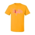 thumbnail image 2 of Wild Bobby, Fighter Breast Cancer Survivor, Breast Cancer Awareness, Men Graphic Tee, Gold, Large, 2 of 4