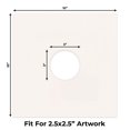 thumbnail image 2 of Silver Mist Picture Frame Mat for 10x10 Frames - Circle Opening for 3x3 Photos - 10 Mats, 2 of 7