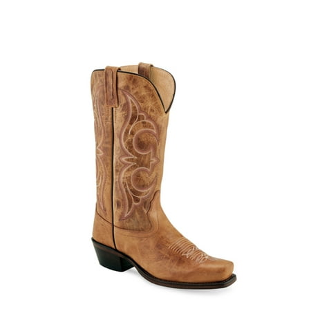 

Old West Cactus Tan Womens Medium Square Toe Boots