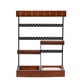 thumbnail image 5 of Brown Biaxial Jewelry Stand Removable Solid Wood Base Ring Storage Box Earring Jewelry Rack Necklaces Rings Jewelry Box, 5 of 5