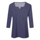 thumbnail image 1 of MHFRRA Camisas de Manga 3/4 para Mujer, Blusas de Verano con Cuello Cuadrado y Bloques de Color, Blusas Elegantes e Informales para Mujer Púrpura, 1 of 3