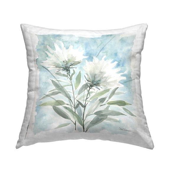 Stupell Industries Wild White Thistle Bloom Decorative Printed Throw Pillow Design by Carol Robinson.