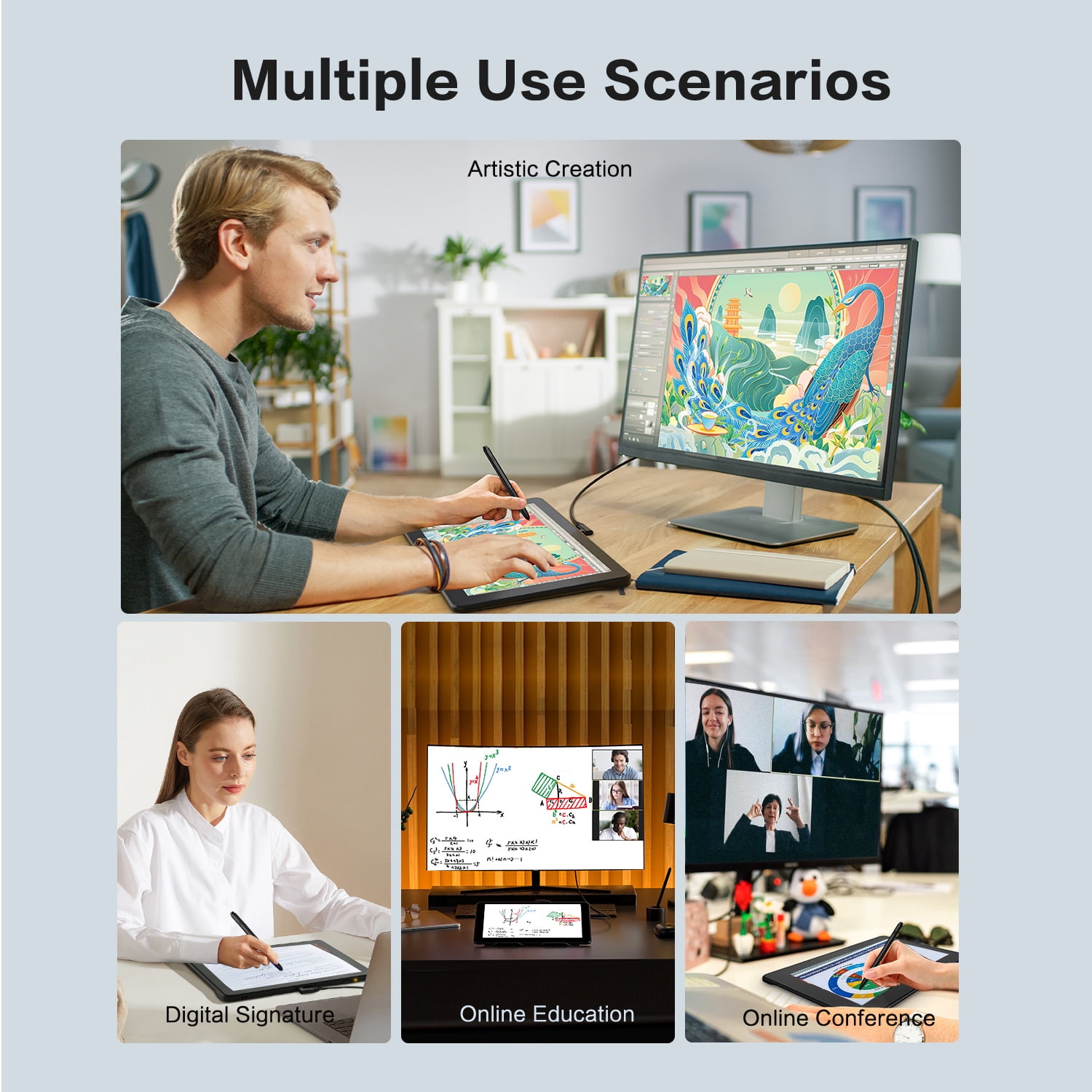 Buy UGEE U1600 Drawing Tablet with Screen 15.4 inch Animation Art Tablets for Linux, Mac