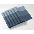 thumbnail image 5 of Zhuge Juego de 6 manteles individuales para mesa de cocina, comedor, de vinilo tejido, lavables, decoración de mesa, aislamiento térmico, resistente a las manchas (azul), 5 of 5