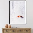 thumbnail image 2 of Designart 'Red Fox Running In White Snow in Countryside II' Farmhouse Framed Canvas Wall Art Print, 2 of 5