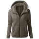 thumbnail image 1 of Abrigo informal con capucha y manga larga para mujer, chaqueta con capucha, suéter de invierno, abrigo cálido de lana con cremallera, abrigo de manga larga para mujer, 1 of 6