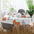 thumbnail image 3 of Yayeee Tablecloths 54" x 72" Rectangle Wrinkle Resistant Party Table Cover, Beige Snow Houses, 3 of 8