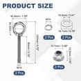 thumbnail image 2 of UxcellM10 Boulon de Levage en Acier Inoxydable 302 x 80mm, 2 Pcs, 2 of 6