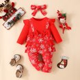 thumbnail image 2 of Futezty Toddler Boys Girls Clothes Fall Winter Outfit Sets, Kids Outfits Sets Long Sleeve Round Neck Snowman Print Elastic Waist 1T 2T 3T 4T 5T 2Pcs Set Christmas, 2 of 8