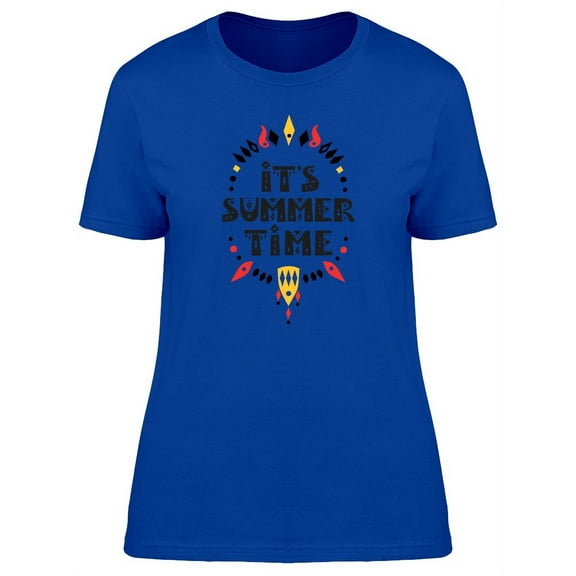 Its Boho Floral Summer Time T-Shirt Women -Image by Shutterstock, Female XX-Large