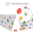 thumbnail image 2 of 60x84 Inch Birthday Rectangular Tablecloth Colourful Polka Dot Table Cloth Washable Durable Table Cover Suitable for Kitchen Kids'' Room Bedroom Baby Shower Party, 2 of 7