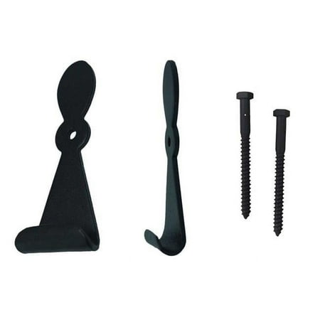

Large Georgetown Shutter Dog with Lag Bolt Black - Set of 2