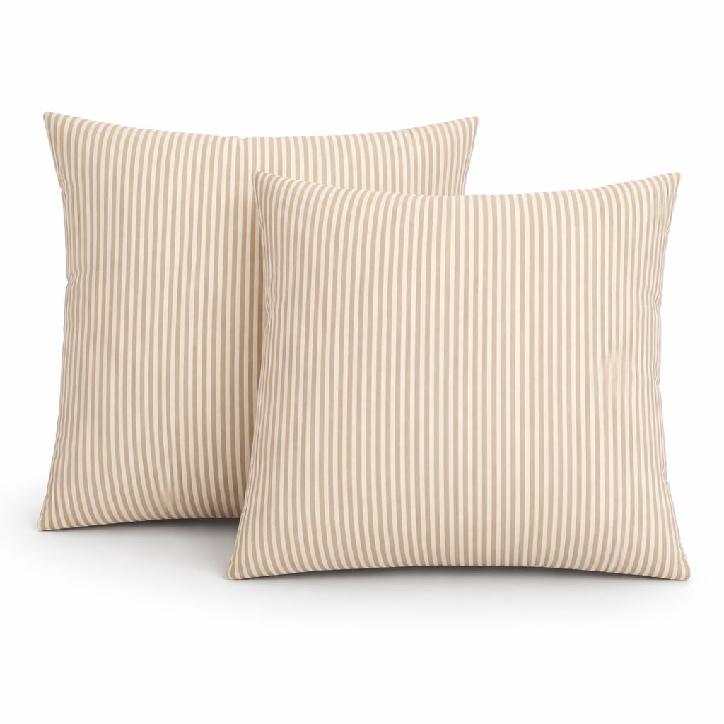 2 Pack Outdoor Throw Pillows, Waterproof & Fade-Resistant Patio Cushions, 18x18 Inch Decorative Outdoor Pillows for Garden, Porch, Balcony & Poolside Furniture