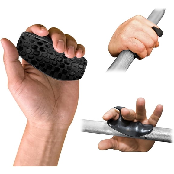 Weight Lifting Grips for Men & Women, Non-Slip Rubber Gym Grips for Hand Protection, Weightlifting Grips for Workout, Dumbbell Gripper, Deadlift Grip Pad One Size (1 Pair)