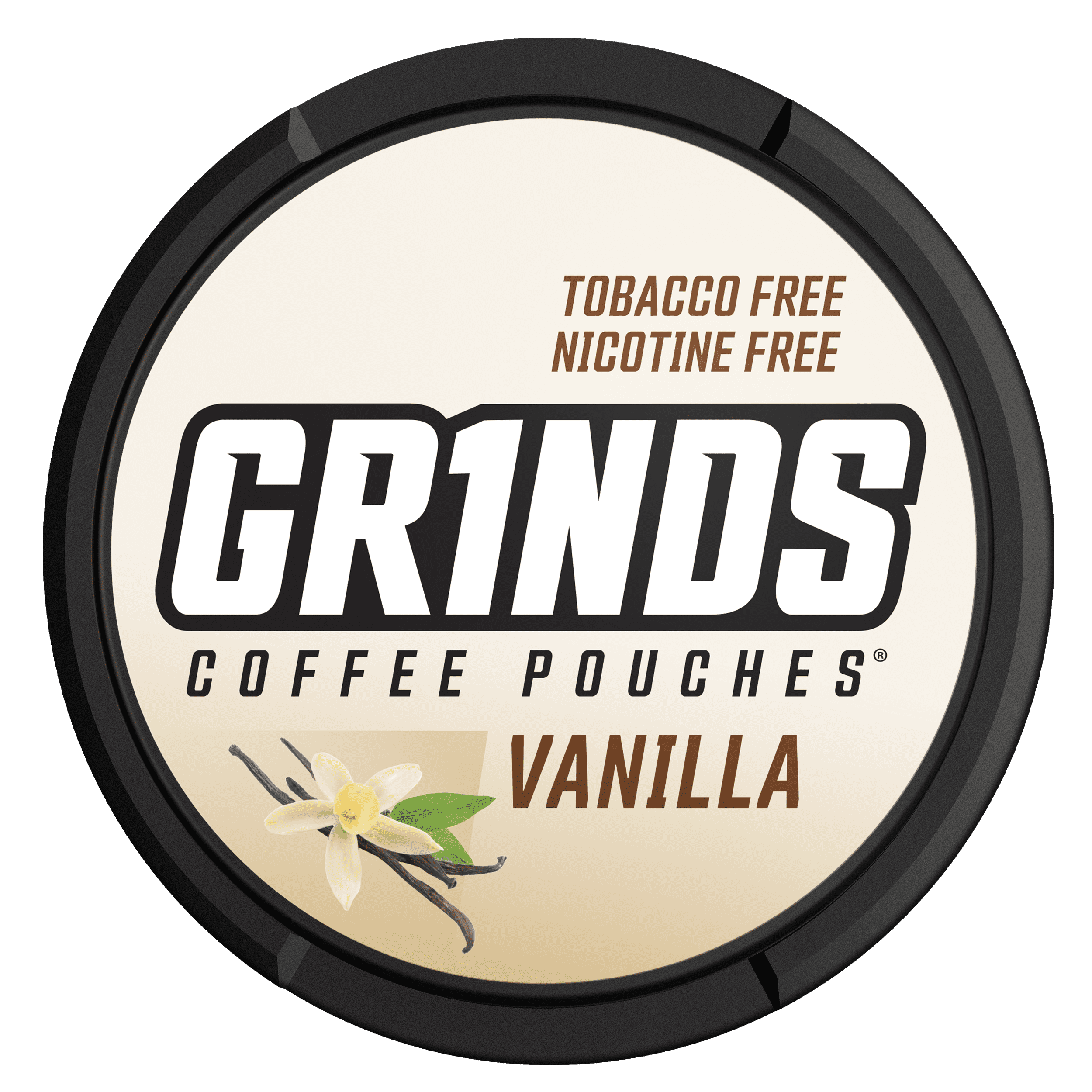 Grinds Coffee Pouches 6 Cans of Vanilla Tobacco Free, Nicotine Free