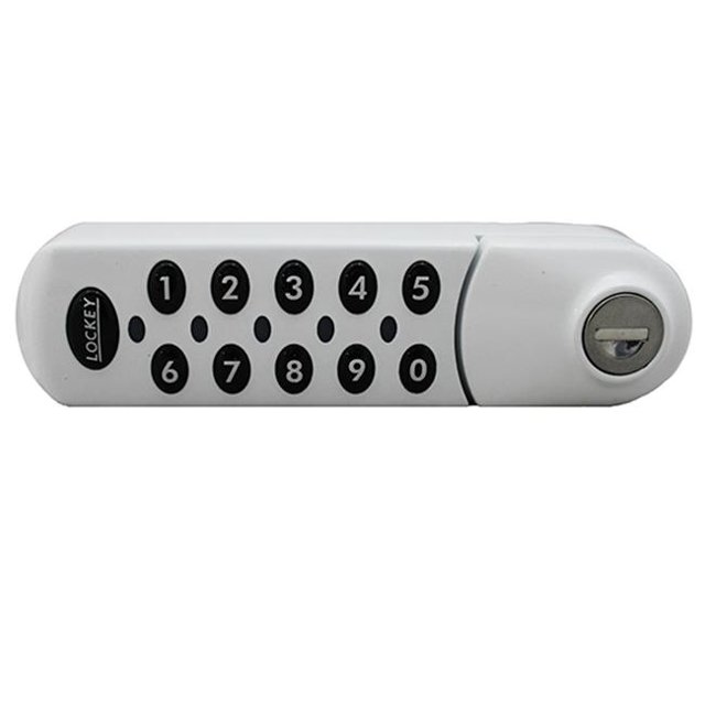 LockeyUSA EC780wl Digital Combination Electronic Cabinet & Locker Lock, White - Left Handed