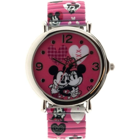 Minnie Women's Analog Watch, Pink Print Strap