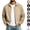 Beige, variant on Men's Casual Bomber Jacket Lightweight Classic Collar Full Zip Golf JacketsWindbreaker for Business Casual Office Travel with Zip Pockets, Navy, XL