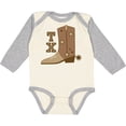 thumbnail image 3 of Inktastic Texas Cowboy Boot Boys or Girls Long Sleeve Baby Bodysuit, 3 of 5