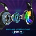 thumbnail image 6 of Cshidworld Gaming Headset with Microphone, Noise Cancelling Gaming Headphones Compatible with PS4 PS5 Xbox One PC Laptop, Over-Ear Headset with LED RGB Light, 7.1 Stereo Surround Sound, 6 of 7