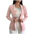 thumbnail image 1 of Yuyuzo Womens Blazer Lapel Collar Long Sleeve Open Front Button Tunic Tops Solid Color Fall Suit, 1 of 4