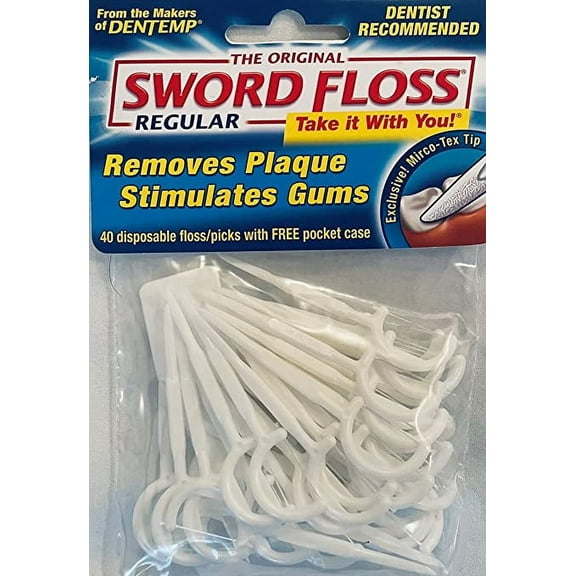 Sword Floss Disposable Floss/Picks Regular 40 Each (Pack of 2)