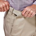 thumbnail image 6 of Mens Haggar Premium No-Iron Khaki Stretch Classic-Fit Flat-Front Expandable Waist Pants Charcoal Heather, 6 of 6
