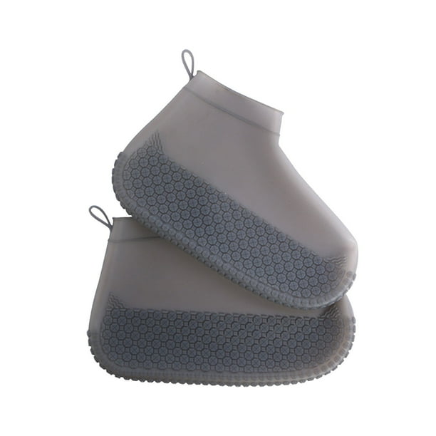 Funda para zapatos de lluvia para días lluviosos, antideslizante, con suela gruesa, para hombres y mujeres, para botas de lluvia, para exteriores, L, 11,4 pulgadas, con clips para zapatos