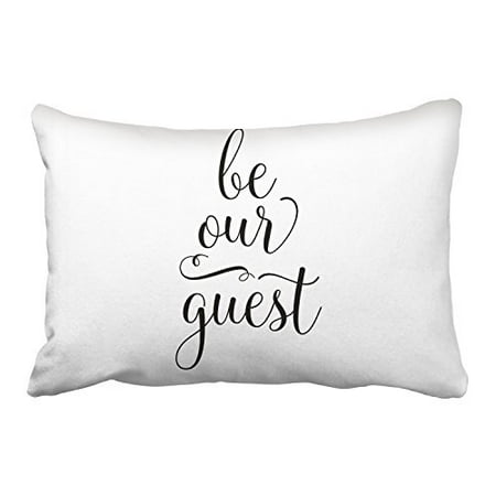 - WinHome Minimalism Welcome Quotes Be Our Guest Decorative Pillowcases With Hidden Zipper Decor Cushion Covers Two Side 20x30 inches