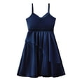 thumbnail image 6 of CHICTRY Girls Lyrical Sequins Dance Dress Latin Ballet Performance Costume Navy Blue 10, 6 of 6