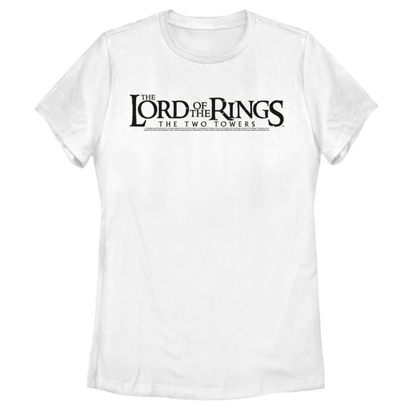 Women's The Lord of the Rings Two Towers Small Logo Graphic Tee White Medium