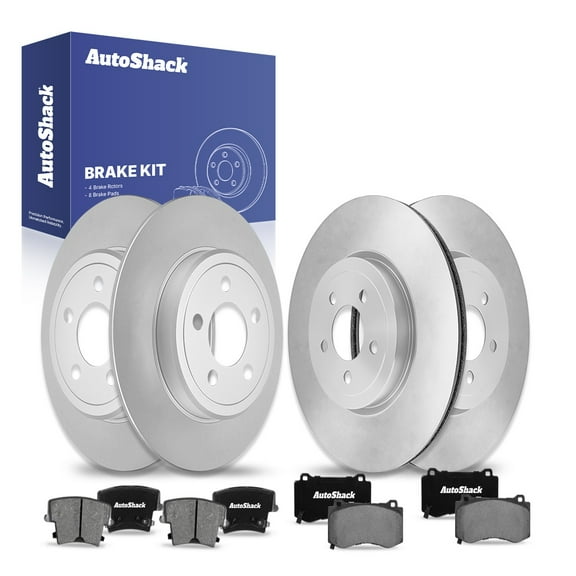 AutoShack Front Vented & Rear Solid Brake Rotors   Ceramic Pads 12-PC Brake Kit Replacement for 2022-2023 Chrysler 300