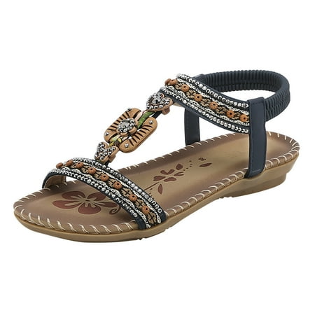 

Qufokar Tan Thigh High Boots for Women Low Heel Sandals for Women 1 Inch Women Beach Sandal Toe Fringe Slipper Fish Mouth Platform Multicolor Embroidered Sandals Slippers