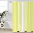 thumbnail image 2 of 72x78 Inch Shower Curtain Yellow White Stripe Bathroom Decor Waterproof Fabric Bathtub Bath Curtains Decorative Modern Rustic Vertical Striped Extra Long Shower Curtain Set with Hooks, 2 of 6