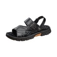 thumbnail image 1 of Sandals for Men, Breathable Open Toe with Thick Rubber Sole and Hook-and-Loop Closure for Beach, Vacation, Outdoor Use, 1 of 9