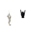 thumbnail image 1 of Figura decorativa,Escultura de plumas para escritorio,oficina,decoración del hogar,Figura decorativa de escritorio para decoración de mesa del hogar,Estatua del gesto de la roca,Estatuas y, 1 of 8