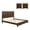 Walnut-King-3 Piece, variant on King Size 3-Piece Bedroom Set with 2 Nightstands, Solid Wood Platform Bed, Walnut