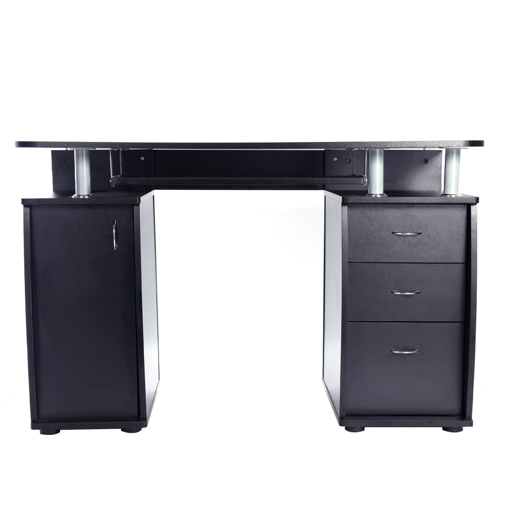 Private Jungle Computer Desk Storage Desk, Study and Office Desk with Drawers, Black Private Jungle Computer Desk Storage Desk, Study and Office Desk with Drawers, Black