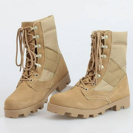 

Akiihool Men s Boots Men s Low Heel Ankle Boots Lug Sole Ankle Booties Shoes (A 10.5)