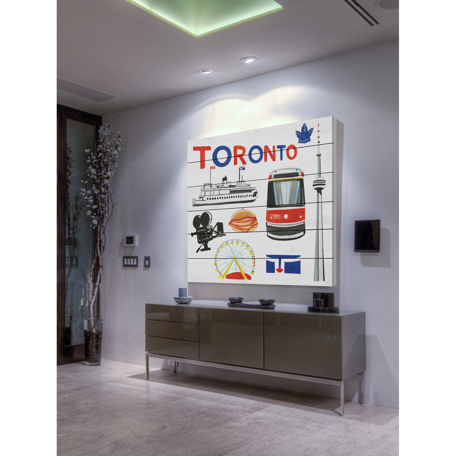 Marmont Hill 'Toronto Motif' by Molly Rosner Painting Print on White Wood