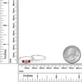thumbnail image 5 of Gem Stone King 10K White Gold Pink Lab Grown Diamond and Red Garnet and Lab Grown Diamond Bridal-Sets Ring for Women | 0.86 Cttw | Round 5MM | Gemstone April Birthstone | Size 7, 5 of 5