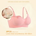 thumbnail image 2 of Conjunto de 3 piezas de sujetador sin costuras para mujer, ideal para dormir, amamantar y premamá, con almohadillas desmontables., 2 of 5