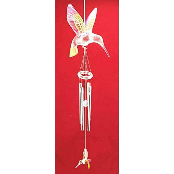 Beautiful Nature Hummingbird Resonant Relaxing Acrylic Wind Chime Patio Garden
