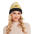 thumbnail image 7 of BZSMCE Winter Beanie Hats Warm Cozy Cap Golden Blossoms Pattern, 7 of 7