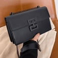 thumbnail image 3 of REMANLAN Women's Black Chain Crossbody Bag with Gold Clasp Quilted Shoulder Purse Elegant Evening Handbag, 3 of 7