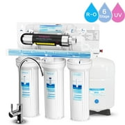 Geekpure 6-Stage Reverse Osmosis Water Filter System With Ultraviolet Sterilizer Filter-75GPD